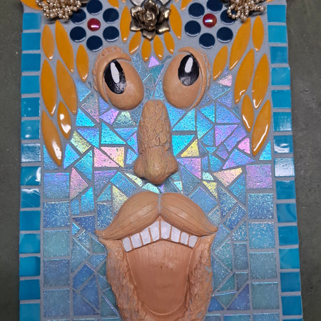 Whimsical Mosaic Tree Face - Brighten up your Day