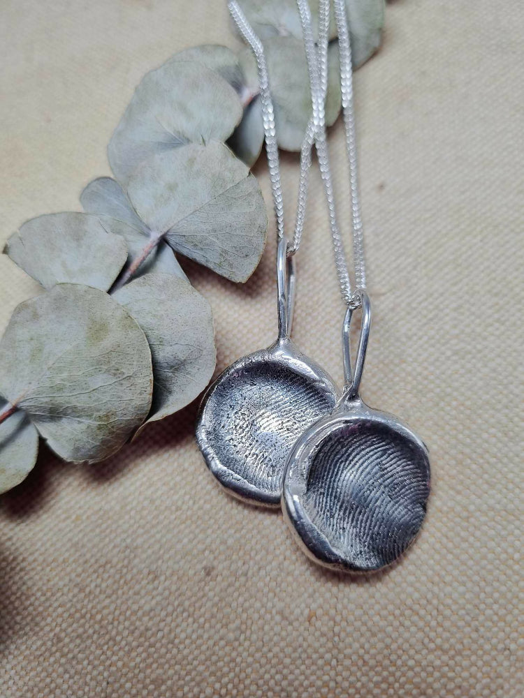 Fingerprint Pendant For Two