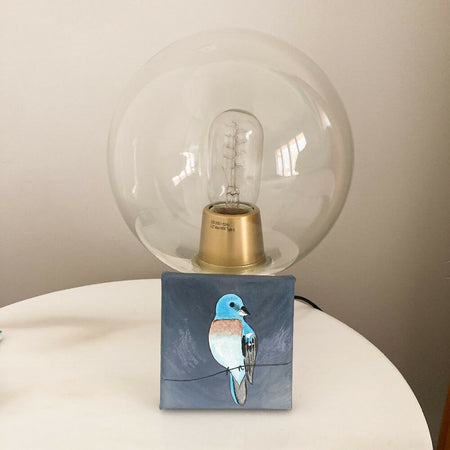 Original Art Canvas featuring cute bird