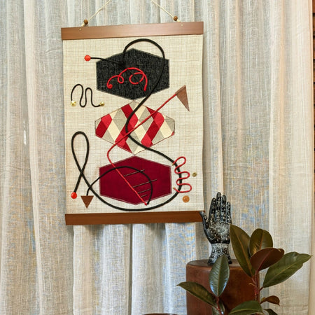 Bold Abstract Textile Wall Hanging