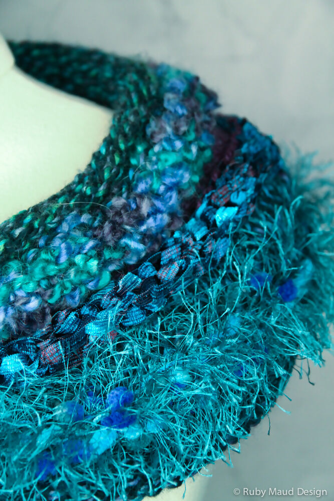 Jade Ocean Hand Knitted Cowl