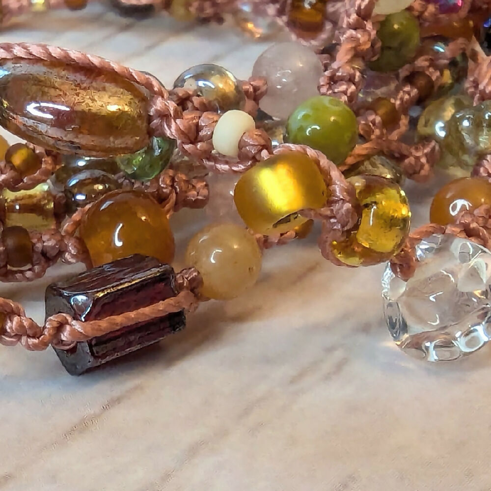 Boho bracelet | Gemstone bracelet | glass beaded bracelet