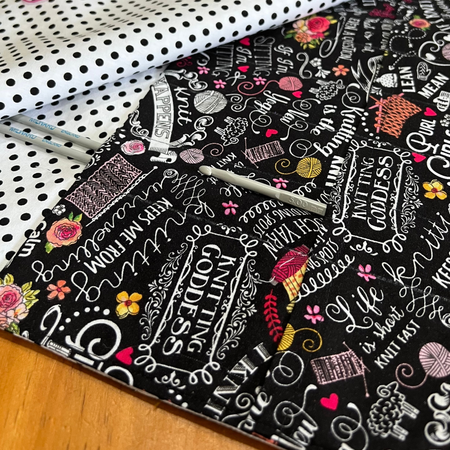 Knitting Needle & Crochet Hook Wrap .. Words