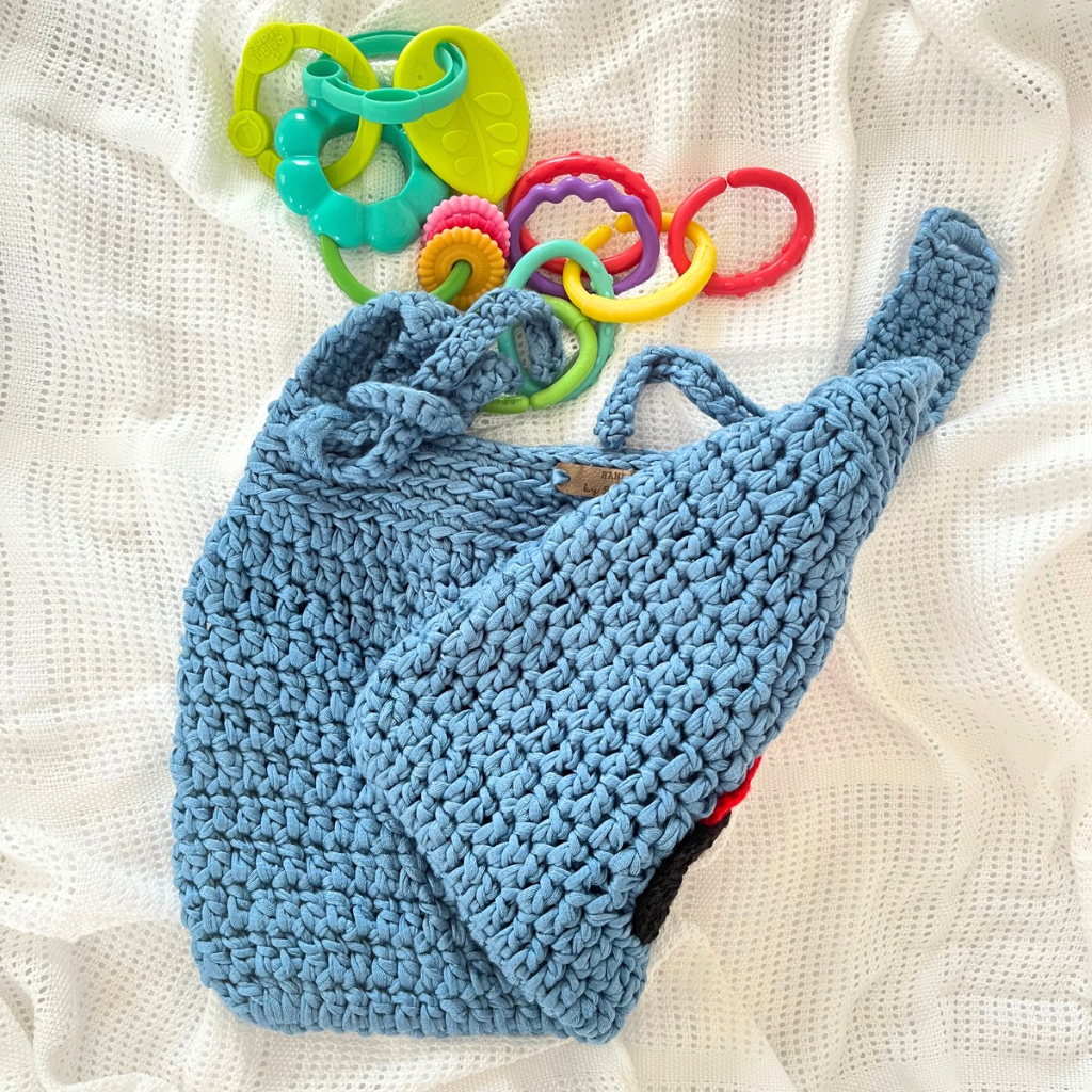 Handmade Crochet Nursery Organiser|Nursery Toy Storage Bag