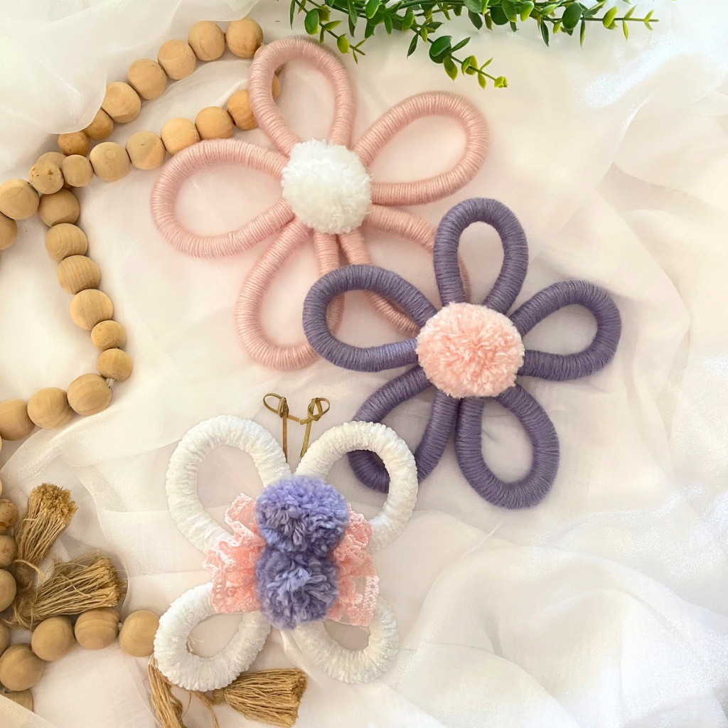 Flower Butterfly Macrame Wall Hanging, Wall Decor