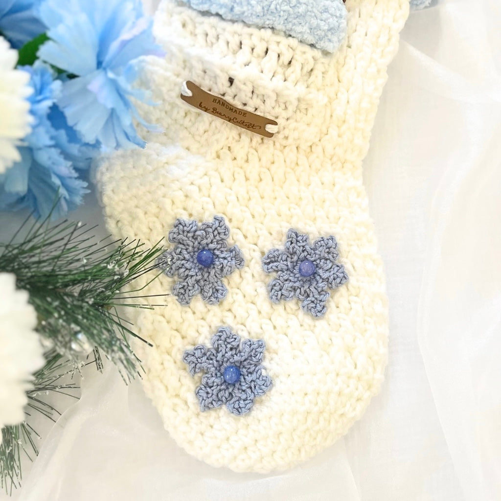 Handmade Baby Xmas Reindeer Stocking Personalised