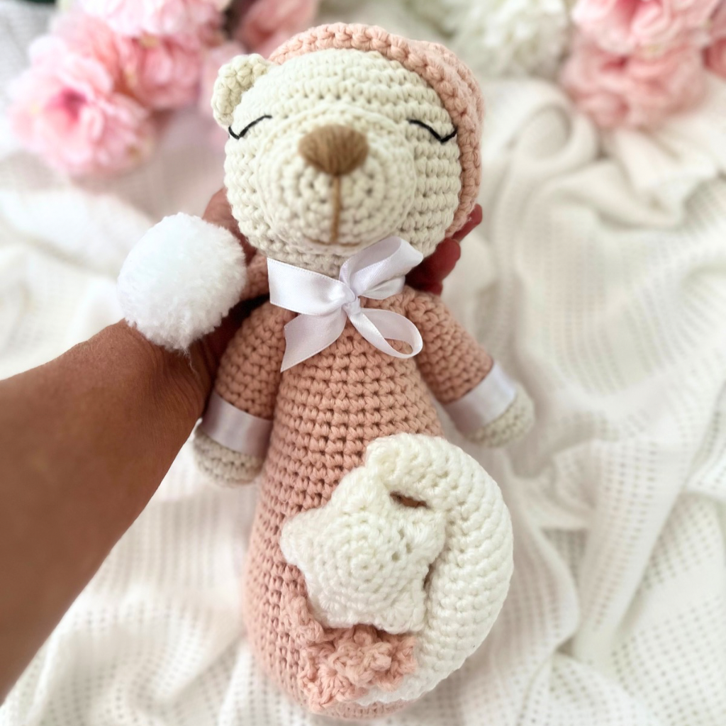 Crochet Teddy Bear Soft Toy - Handmade Crochet Teddy Bear