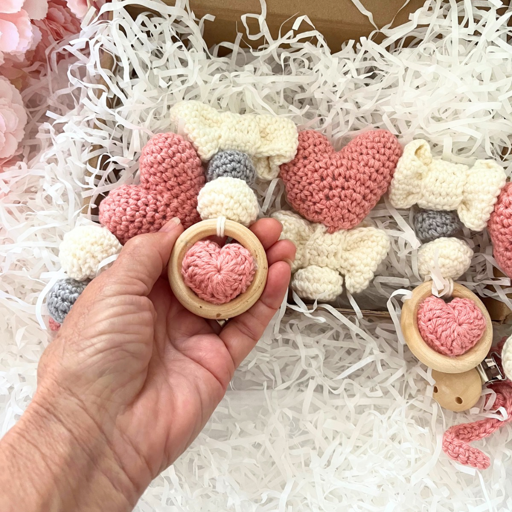 Crochet Pram Stroller Crib Mobile Chain - Cot Decor