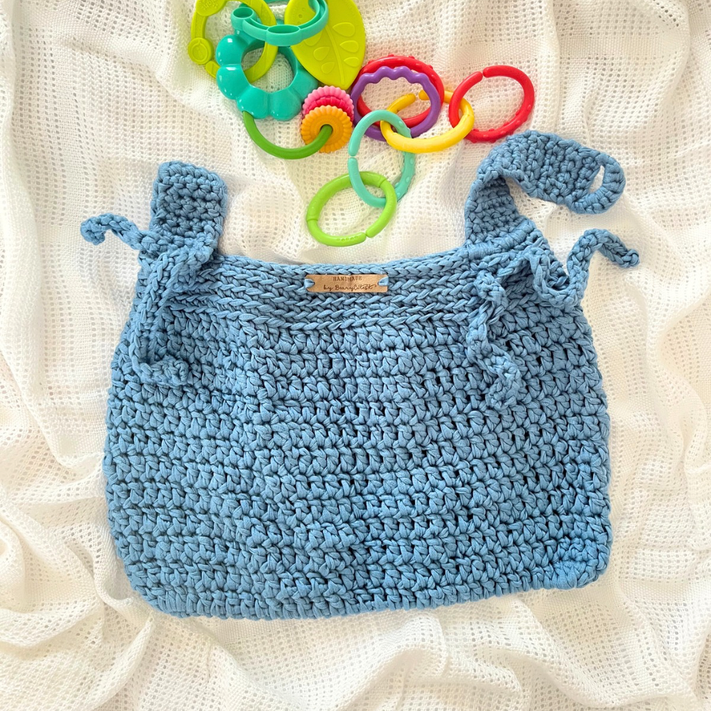 Handmade Crochet Nursery Organiser|Nursery Toy Storage Bag