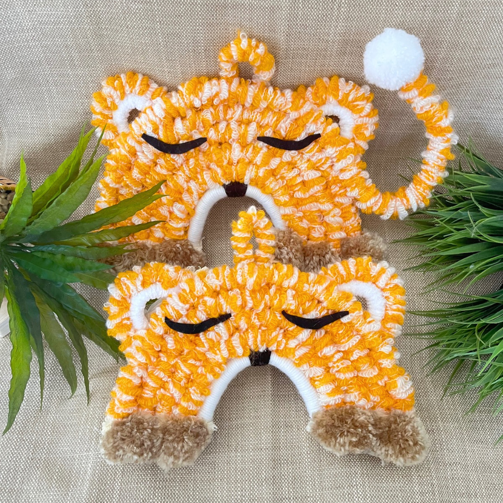 Handmade Tiger Macrame Wall Hangings - Kids Wall Hangings -Nursery Decor