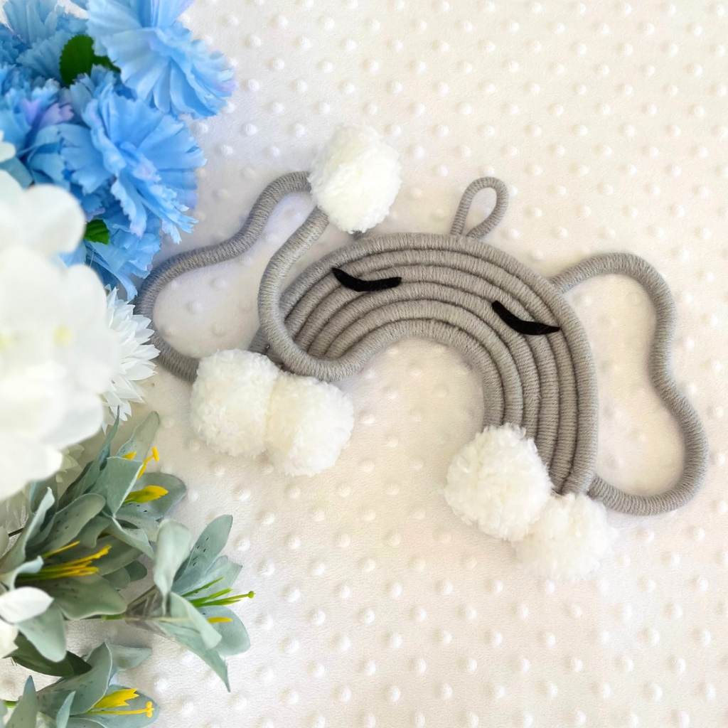 Elephant Macrame Wall Hangings Set - Baby Decor - Girls Room Decor