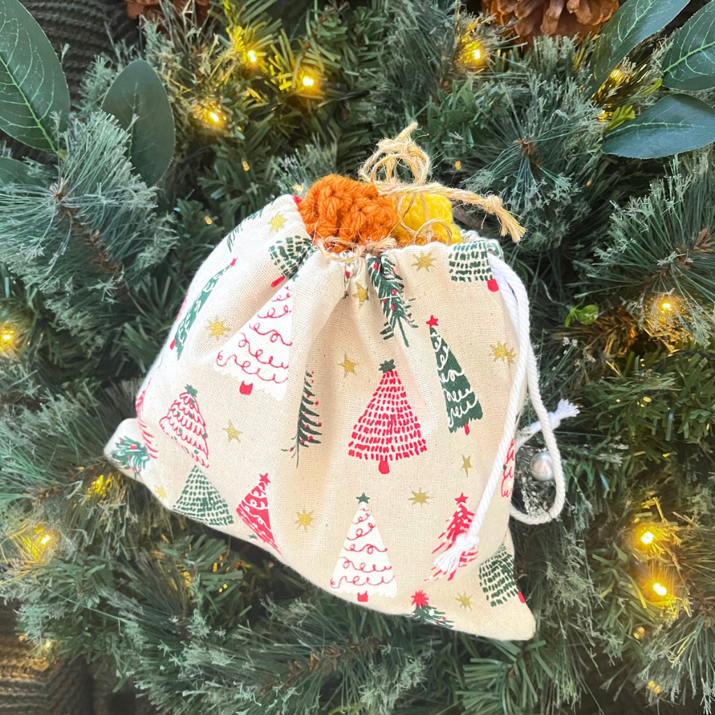 Crochet Gnome Xmas Tree Decorations Gift Pack of Six