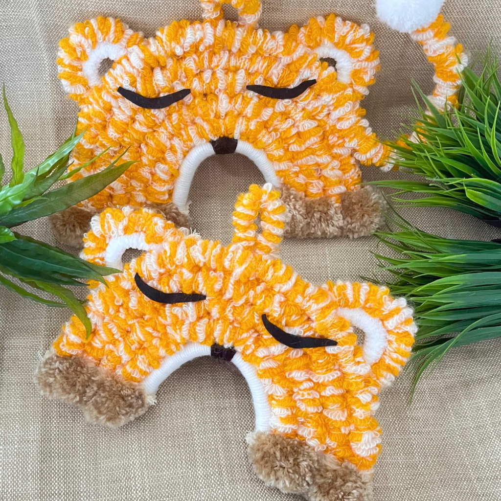 Handmade Tiger Macrame Wall Hangings - Kids Wall Hangings -Nursery Decor