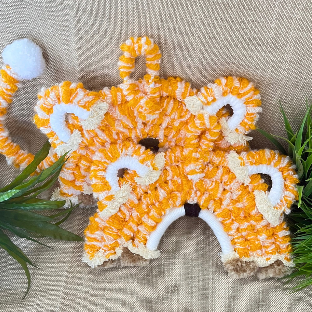 Handmade Tiger Macrame Wall Hangings - Kids Wall Hangings -Nursery Decor