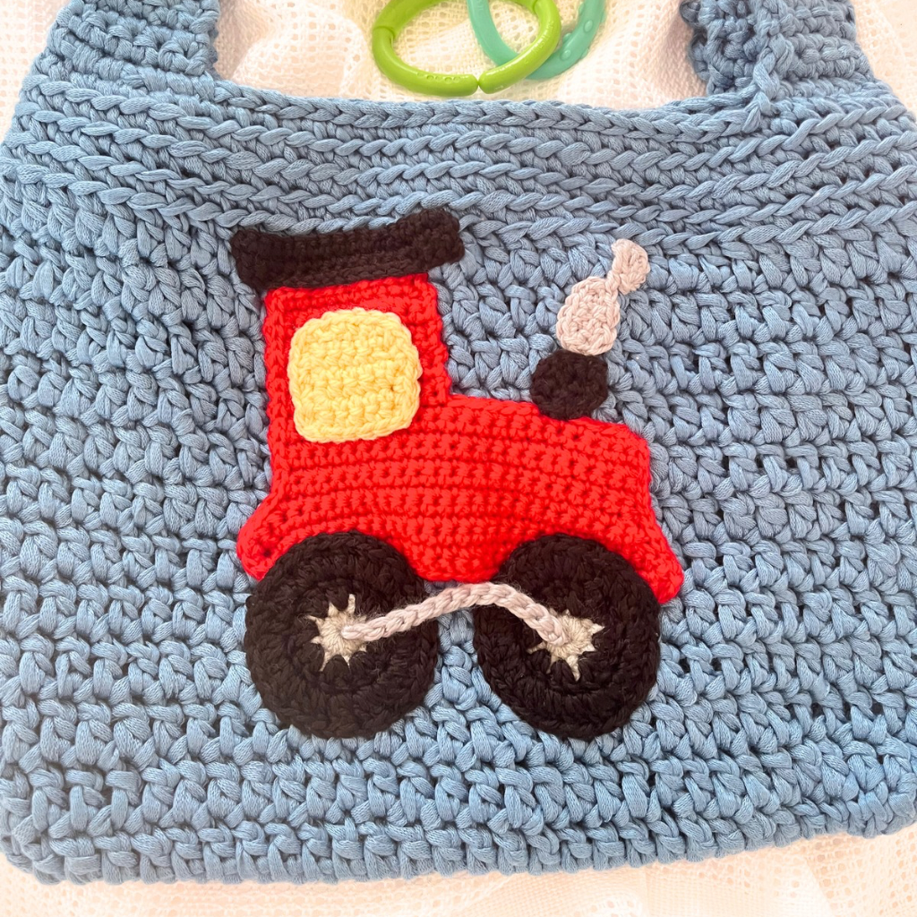 Handmade Crochet Nursery Organiser|Nursery Toy Storage Bag