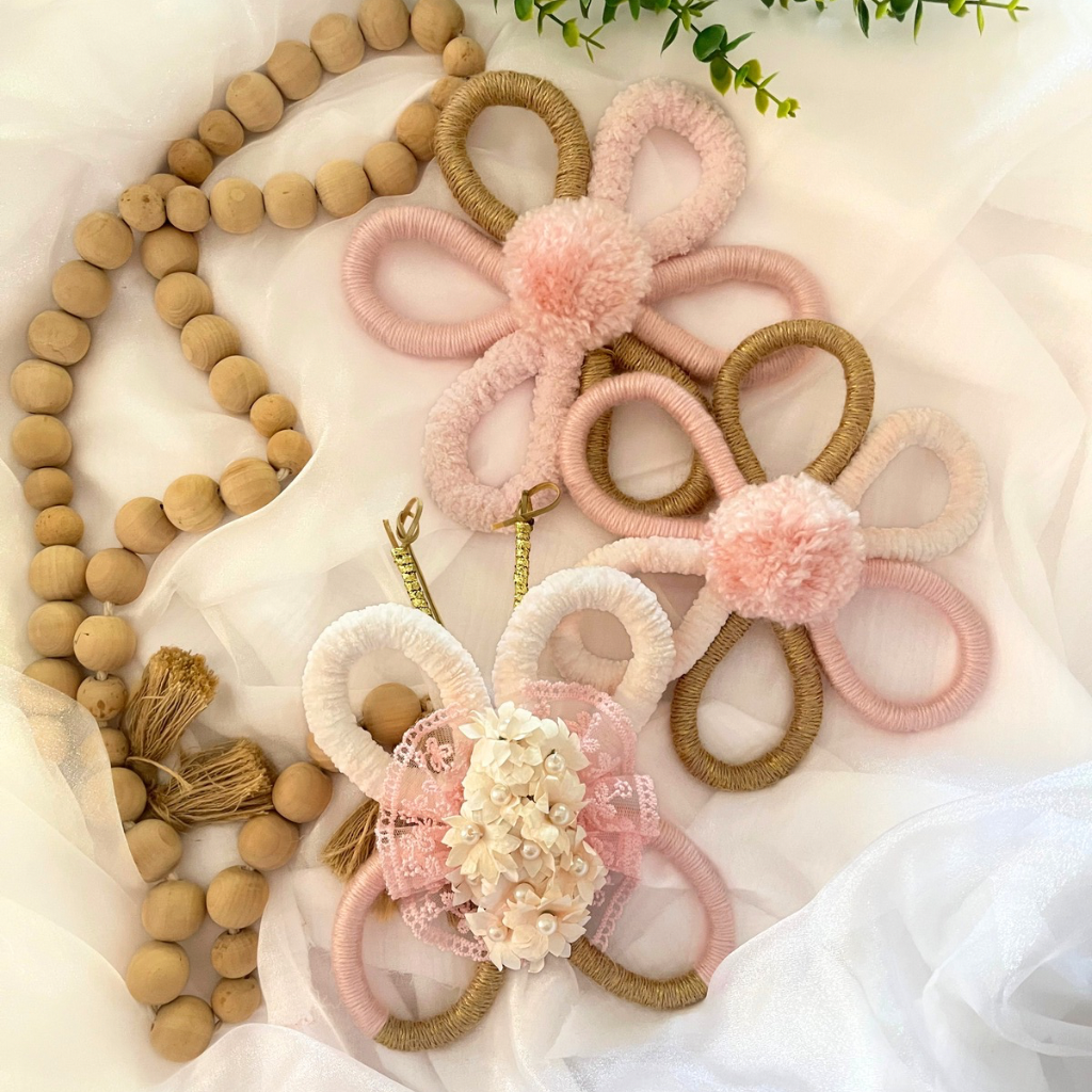 Flower Butterfly Macrame Wall Hanging, Wall Decor