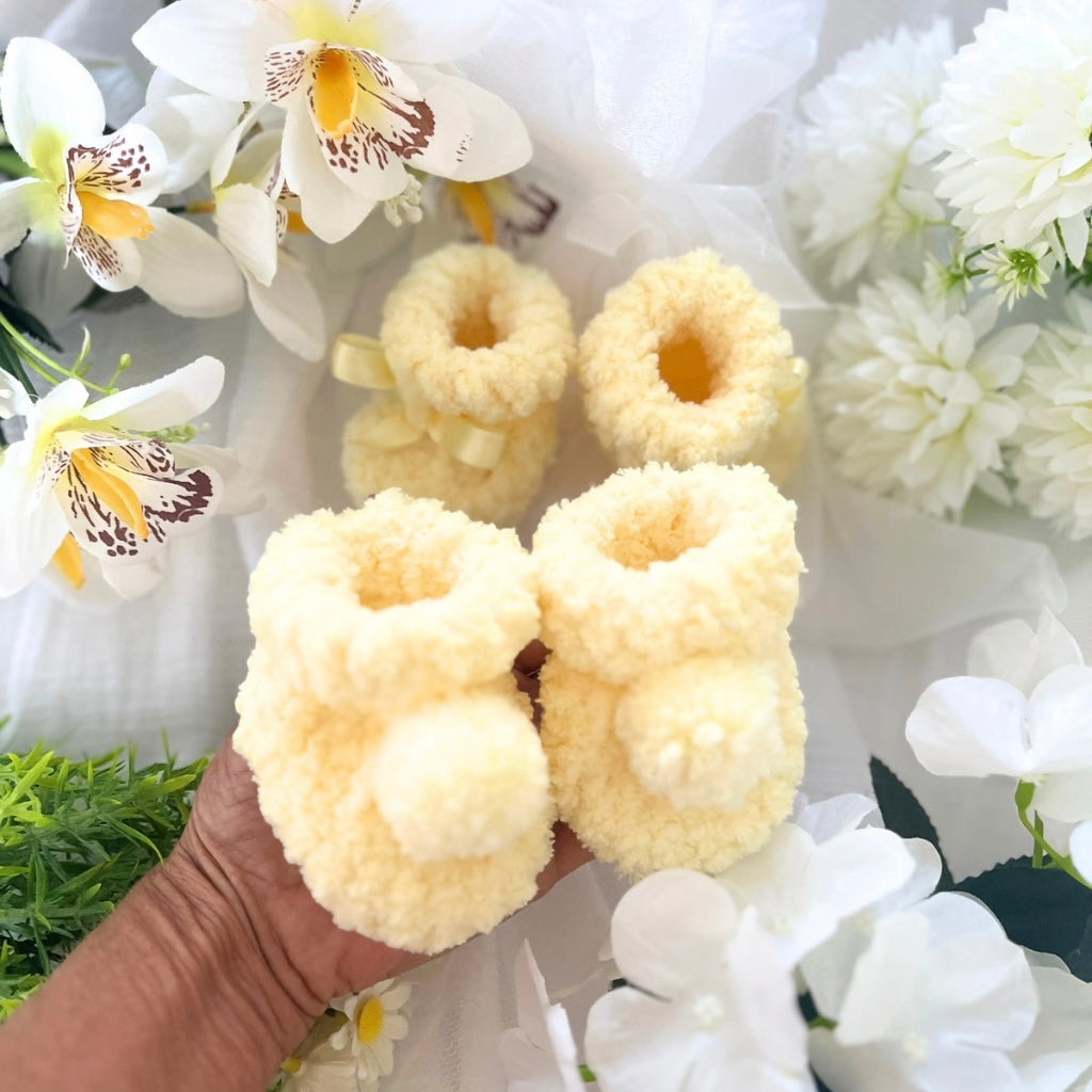 Handmade Crochet Baby Snuggler Booties Gift Packs  - 3 colours