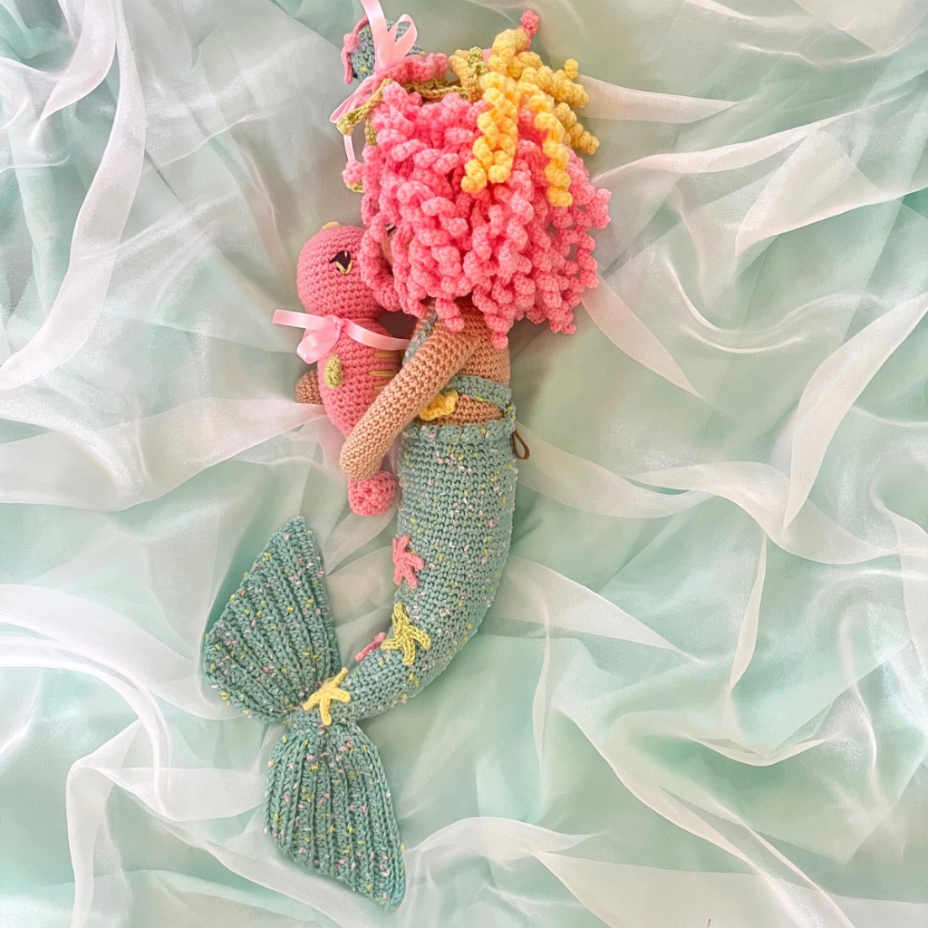 Handmade Crochet Mermaid Doll And Friends|60cms