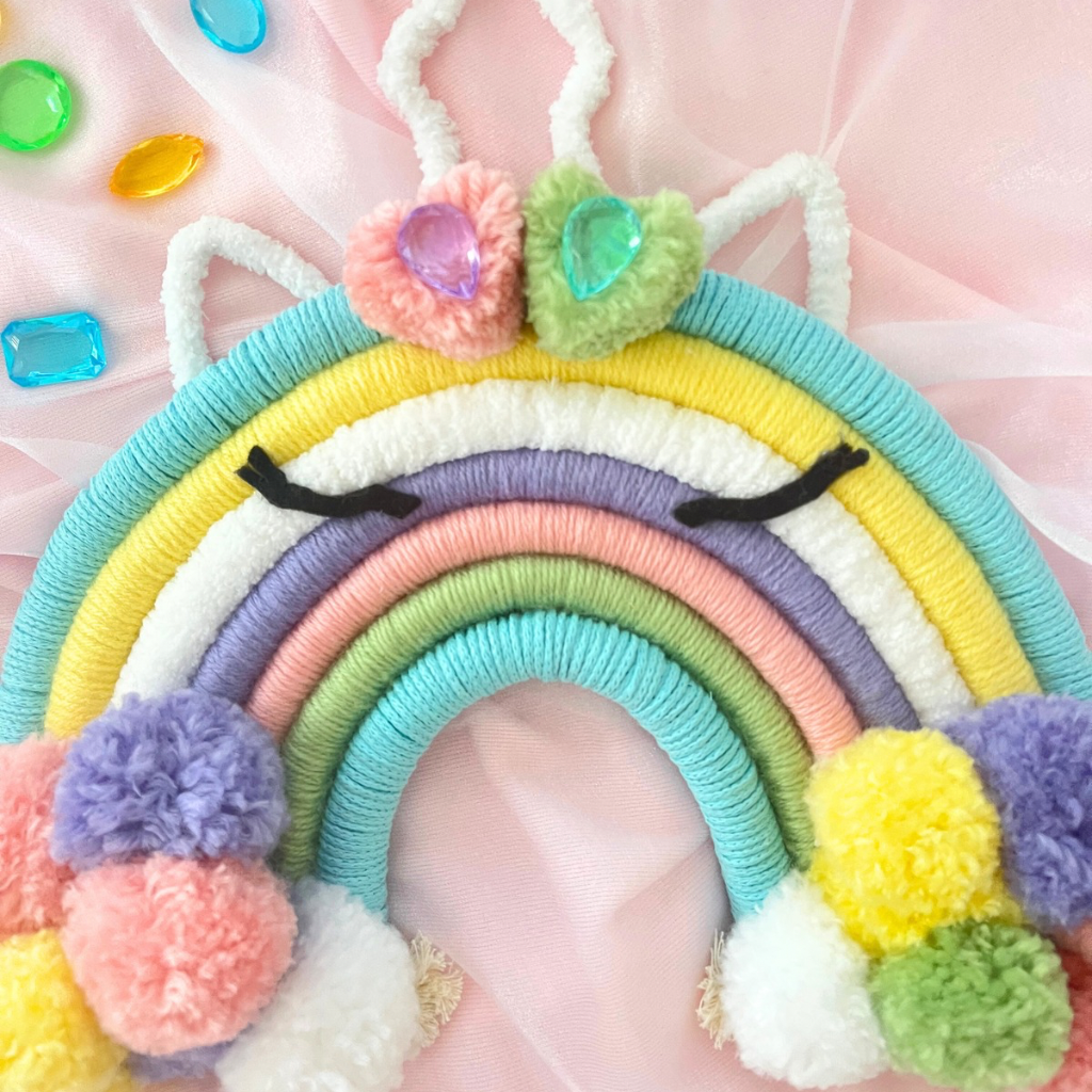 Macrame Rainbow Personalised Wall Hanging - Kids Room Decor - Baby Room Decor