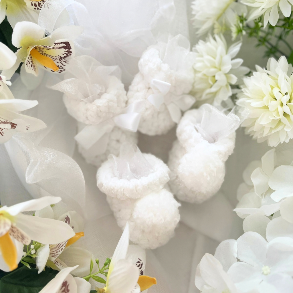Handmade Crochet Baby Snuggler Booties Gift Packs  - 3 colours