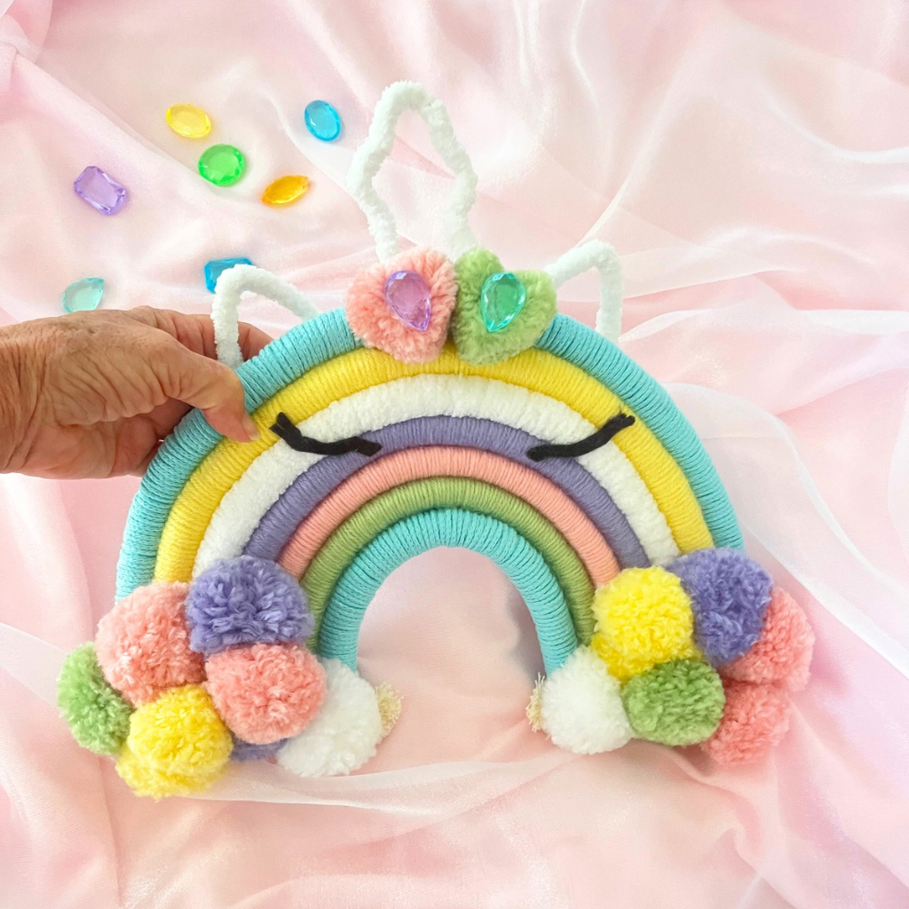 Macrame Rainbow Personalised Wall Hanging - Kids Room Decor - Baby Room Decor