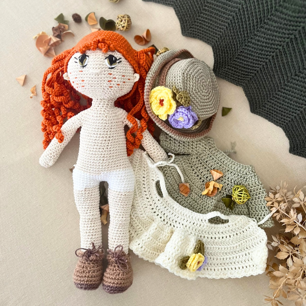 Handmade Crochet Doll Rosie | Crochet Doll 40cms