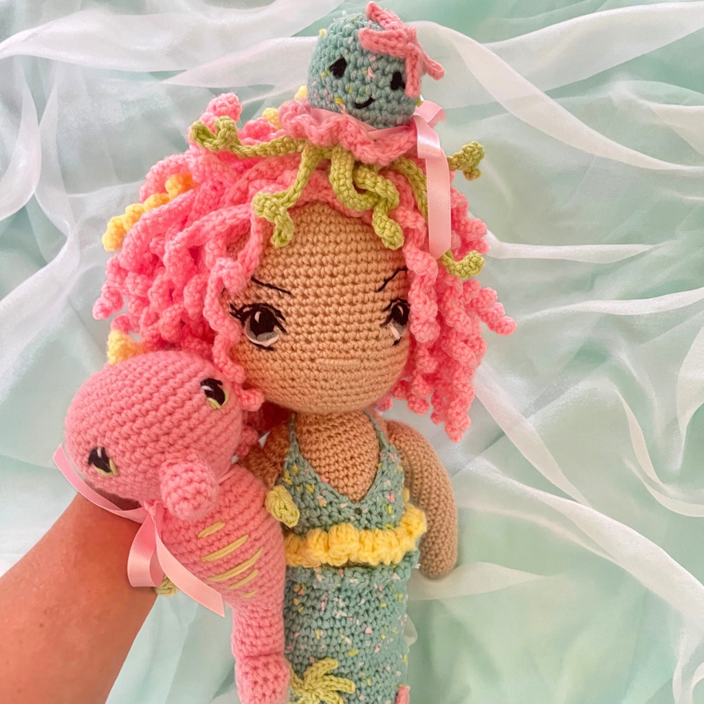 Handmade Crochet Mermaid Doll And Friends|60cms