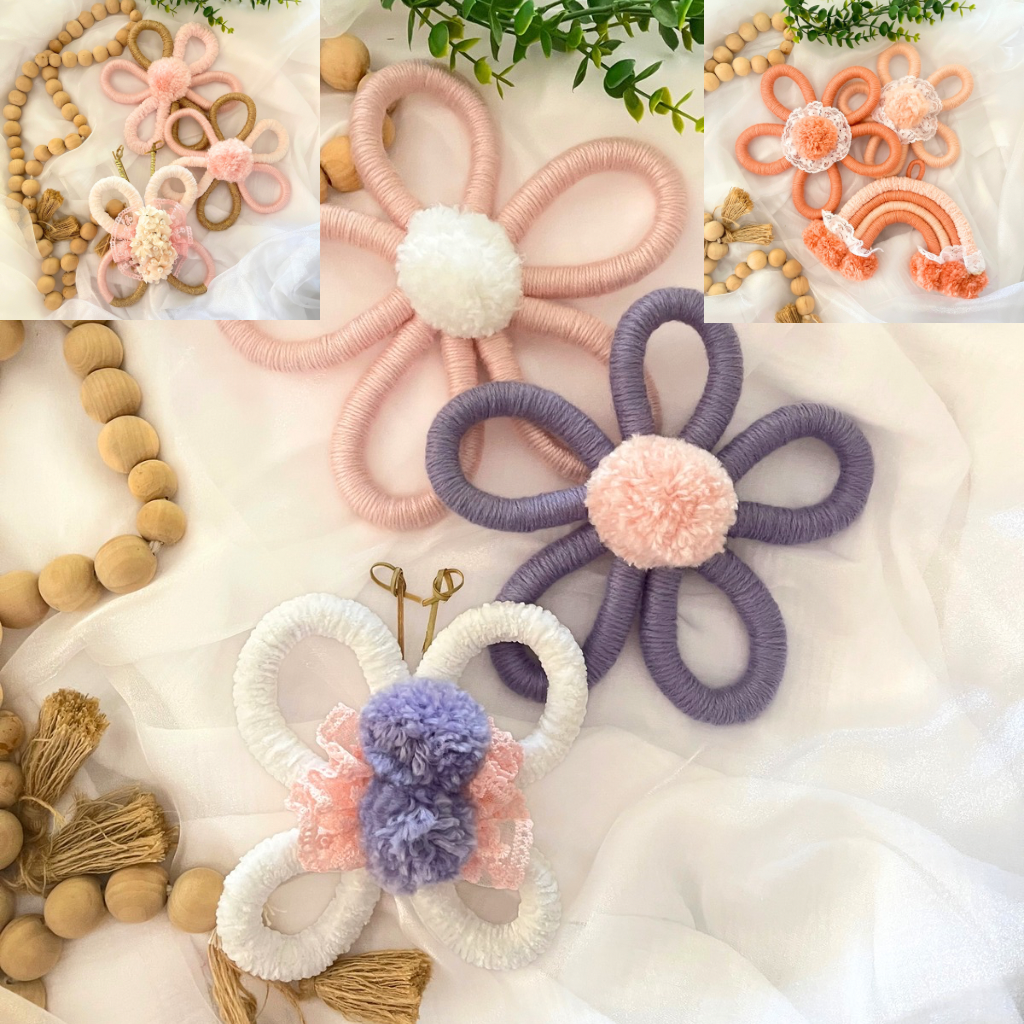 Flower Butterfly Macrame Wall Hanging, Wall Decor