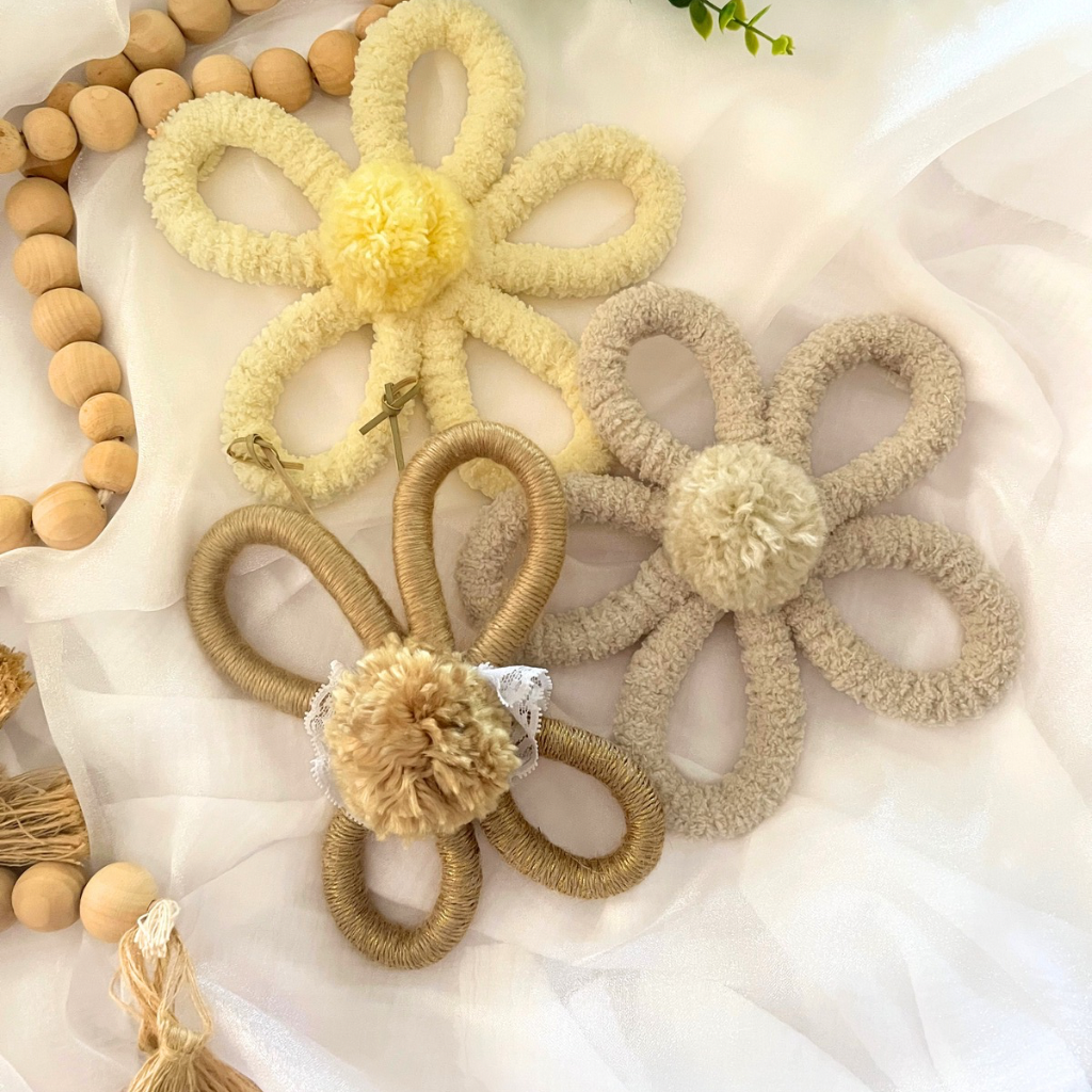 Flower Butterfly Macrame Wall Hanging, Wall Decor