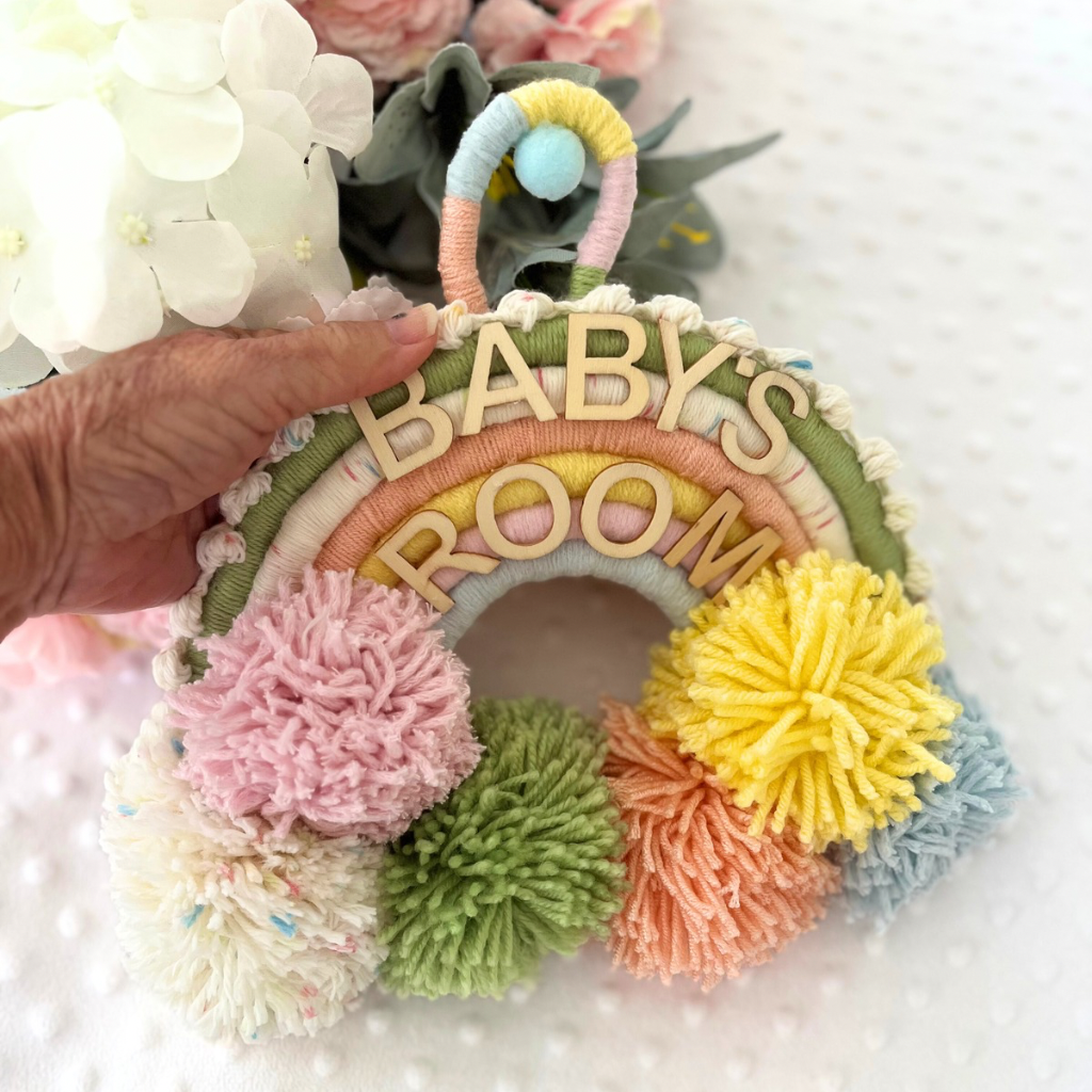 Rainbow Macrame Wall Hanging, Baby Room Decor, Nursery Wall Hanging