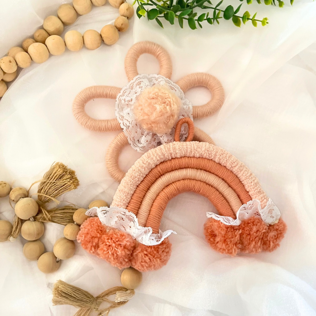 Flower Butterfly Macrame Wall Hanging, Wall Decor