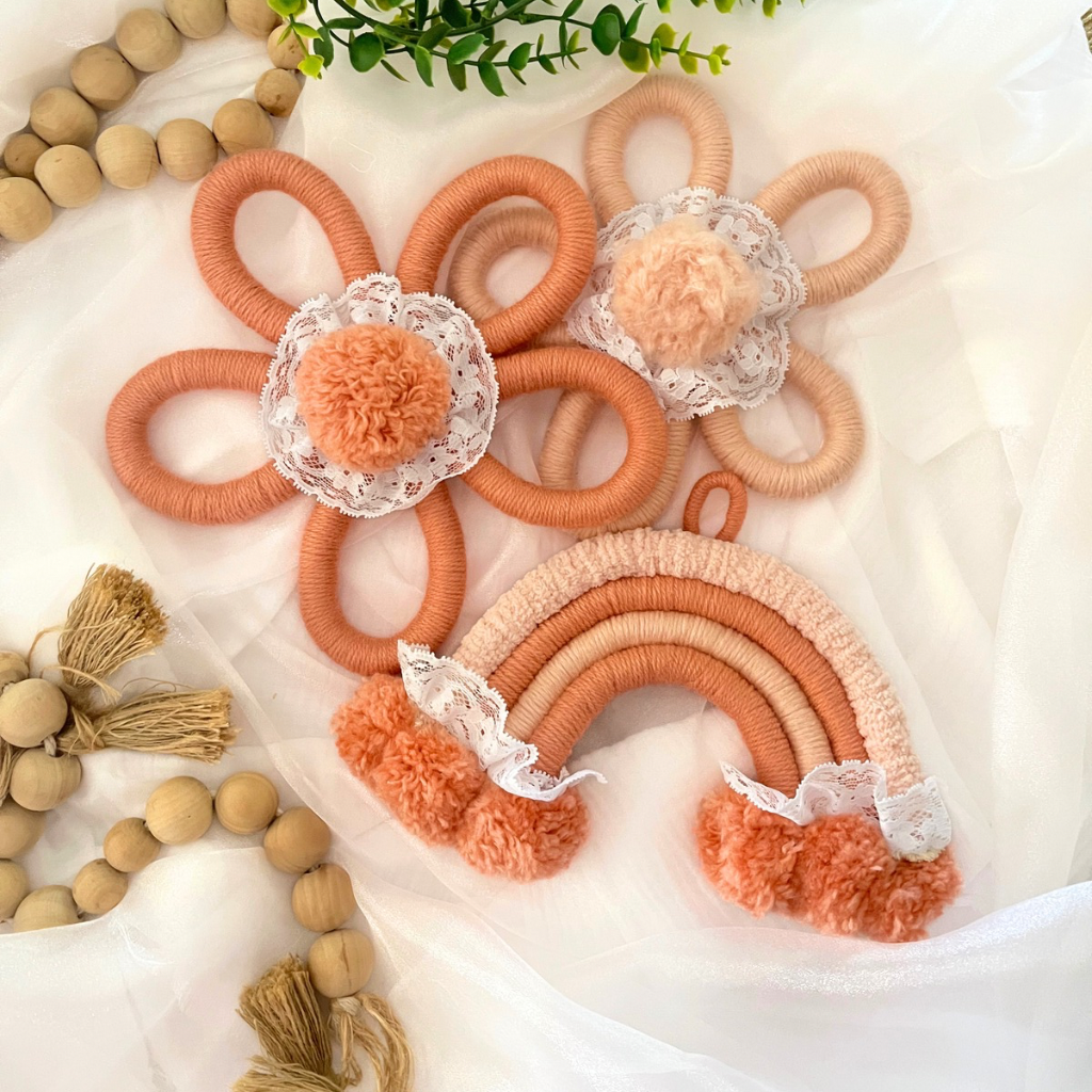 Flower Butterfly Macrame Wall Hanging, Wall Decor