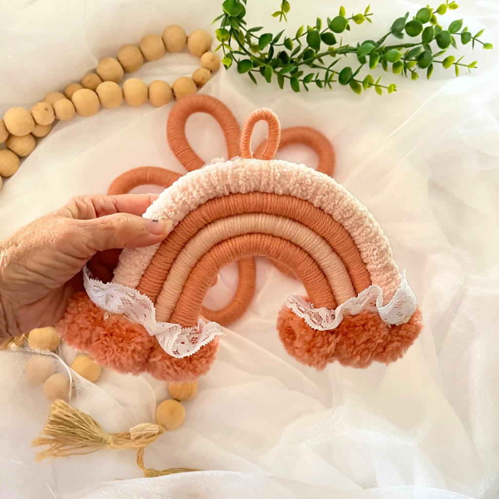 Flower Butterfly Macrame Wall Hanging, Wall Decor