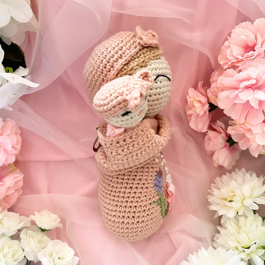 Crochet Mumma Lily And Baby Soft Dolls - Crochet Mother And Baby Dolls