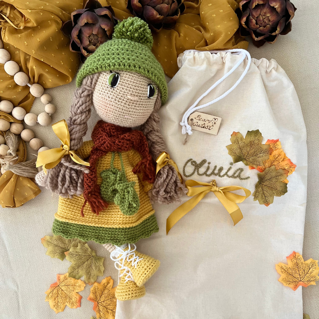 Handmade Crochet Doll Miss Olivia Amigurumi Doll/49cms