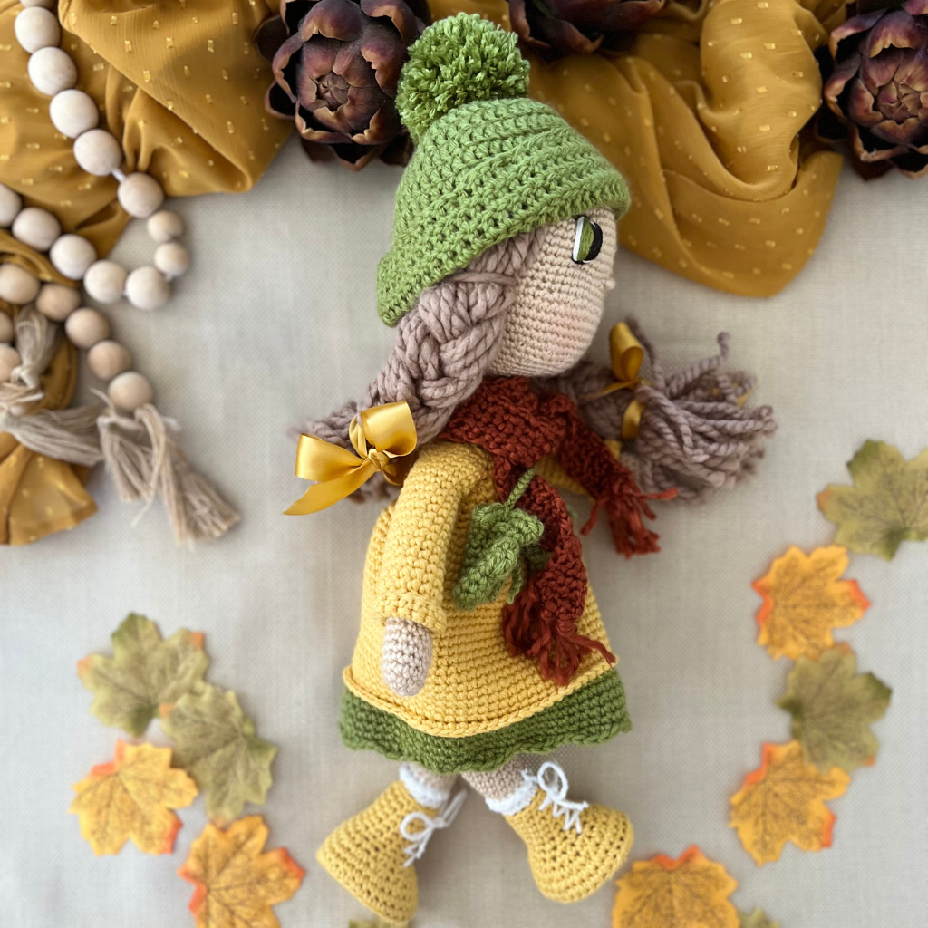 Handmade Crochet Doll Miss Olivia Amigurumi Doll/49cms