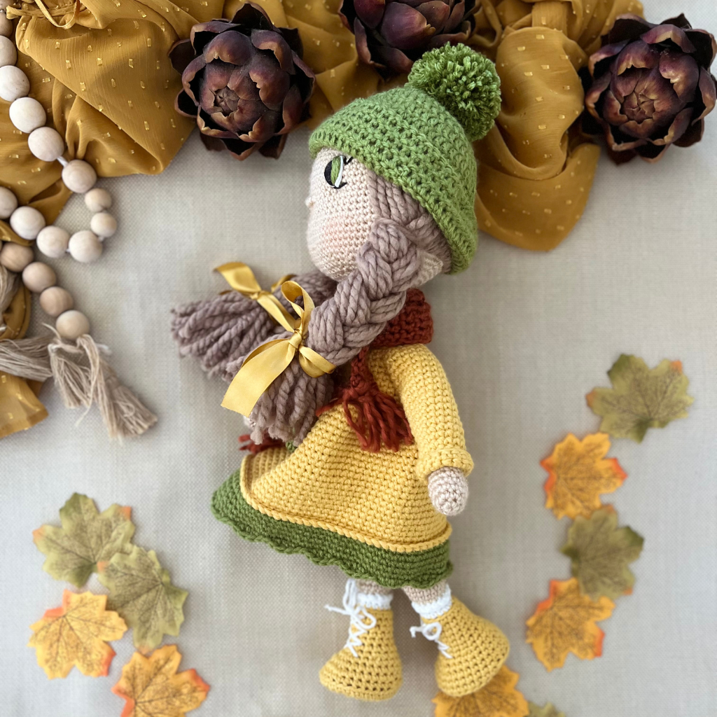 Handmade Crochet Doll Miss Olivia Amigurumi Doll/49cms