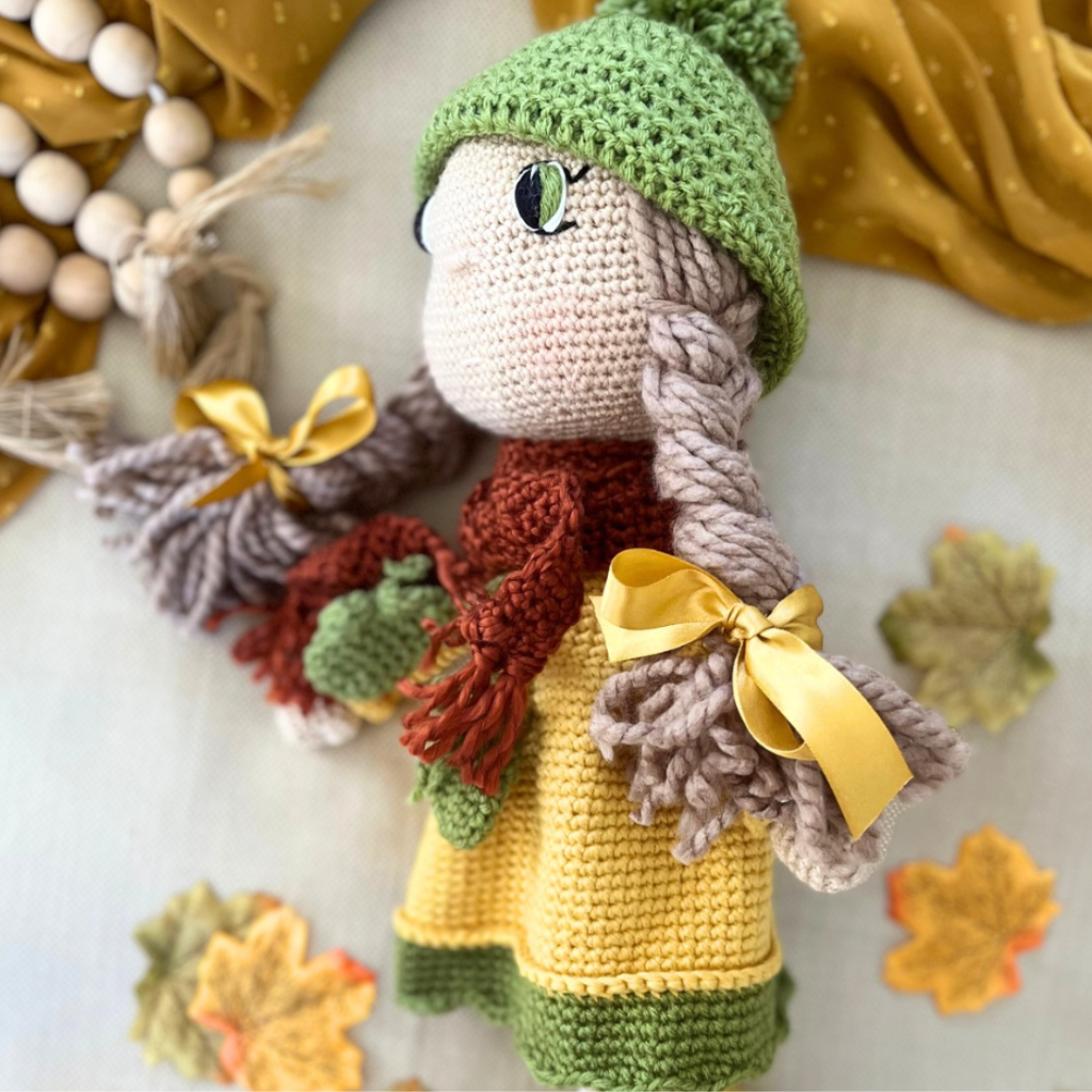 Handmade Crochet Doll Miss Olivia Amigurumi Doll/49cms