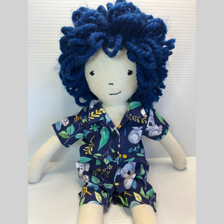 Alex | A cute handmade cloth doll with wild hair| 53cm