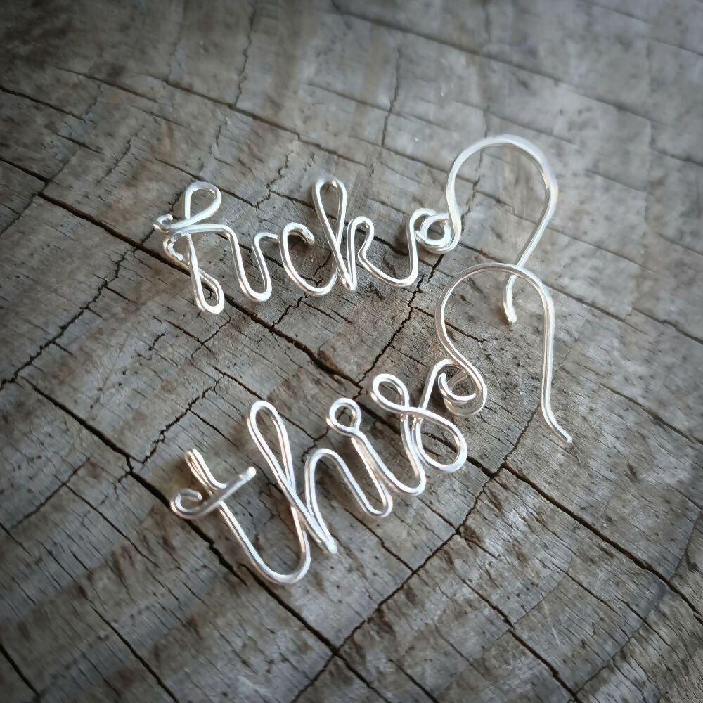 fuck this handmade artisan earrings australian