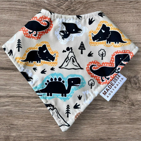 Bandana Style Waterproof Bib - Dinosaur