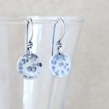 Micro Full Moon Earrings - Handcrafted with Australian Made Sterling Silver