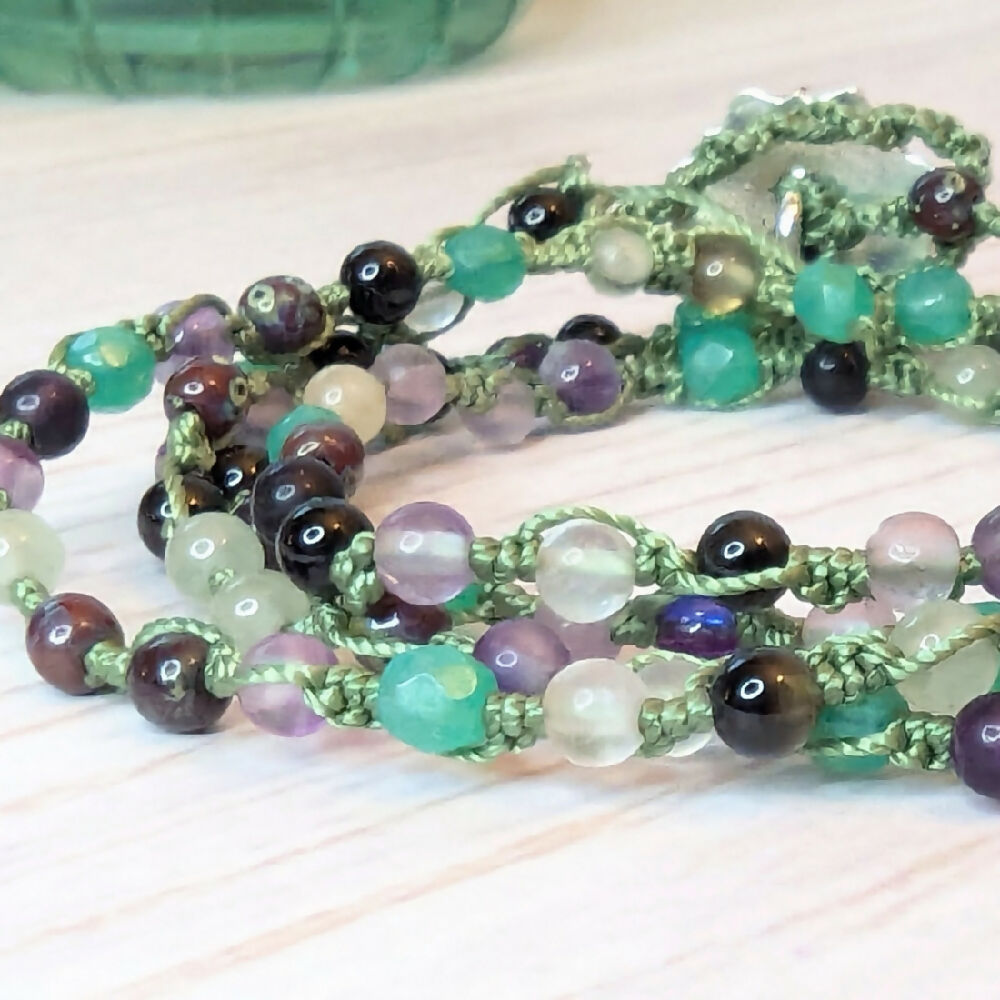 Gemstone bracelet | beaded bracelet | macrame bracelet