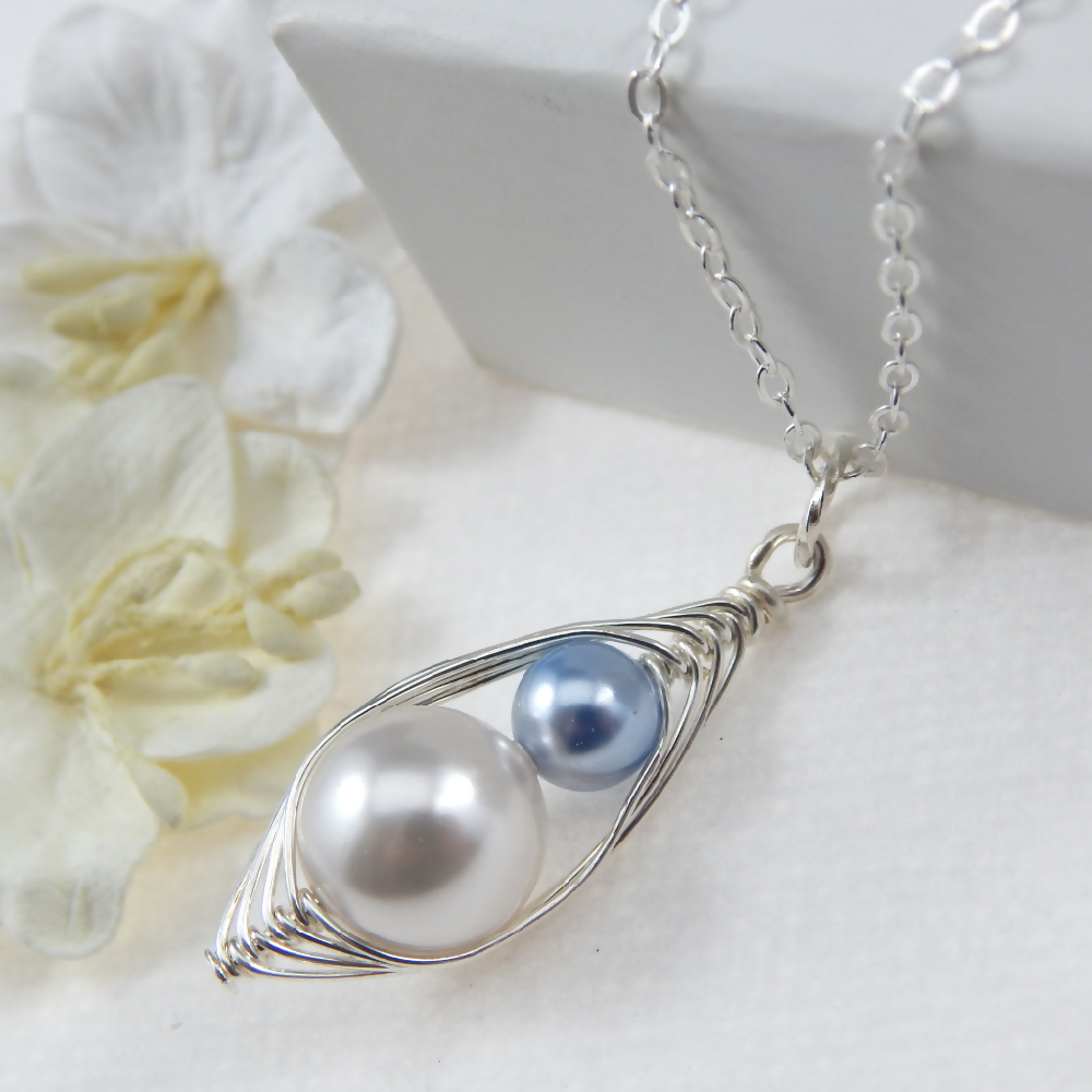 Two Peas in a Pod Mother and Son Necklace