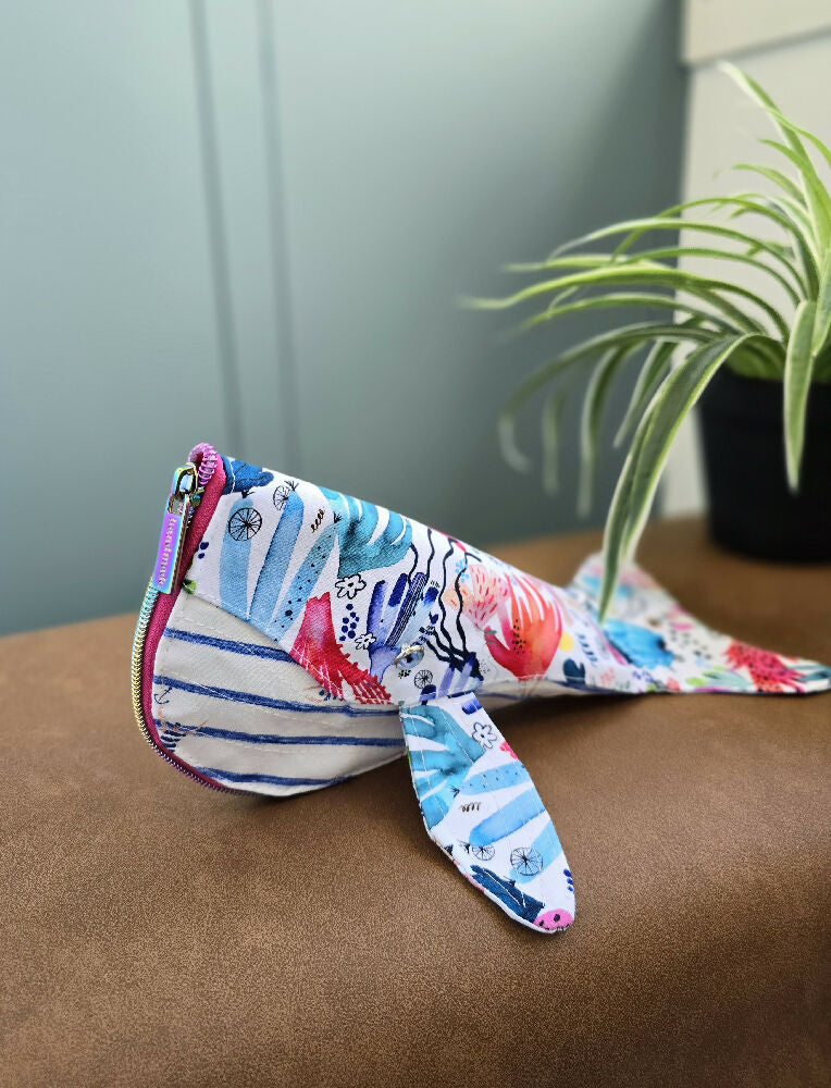 Whale pencil case. Back to school.