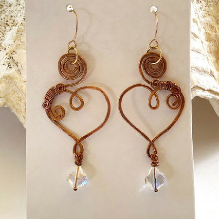 Wire Heart Earrings