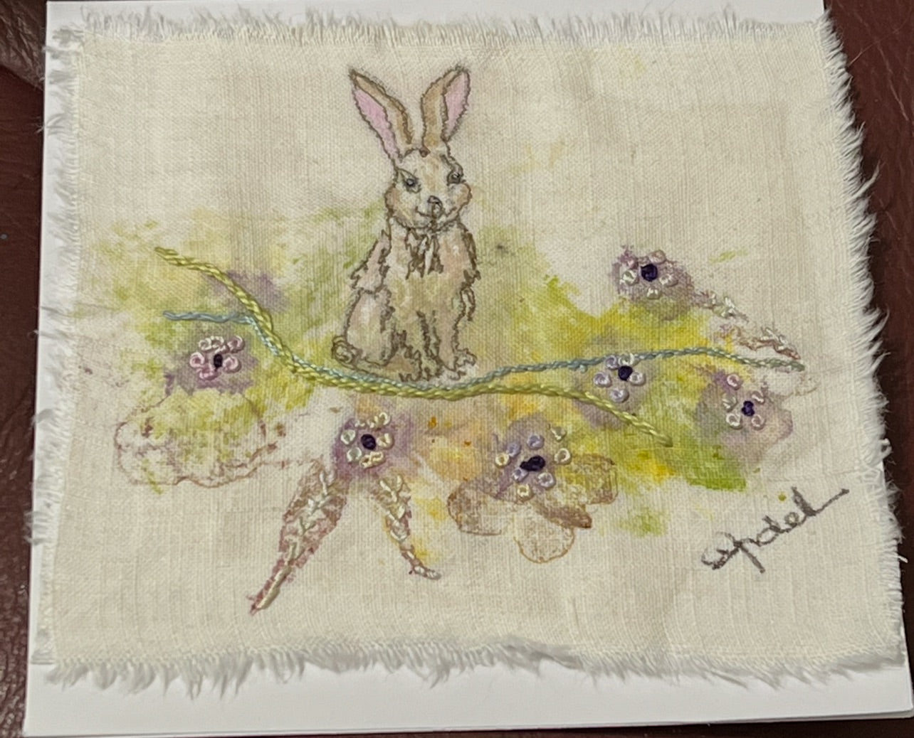 Hand embroidered Greeting Card