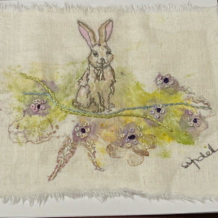 Hand embroidered Greeting Card