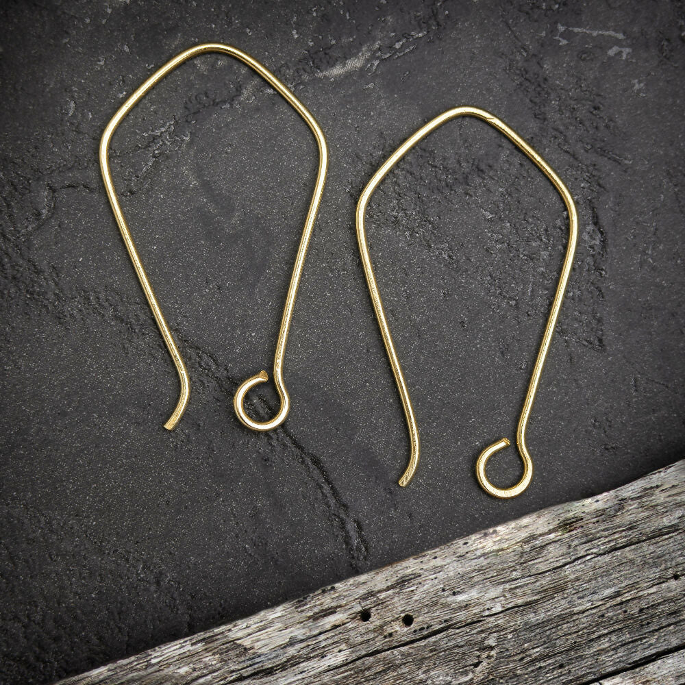 Brass Marquise Long Hooks