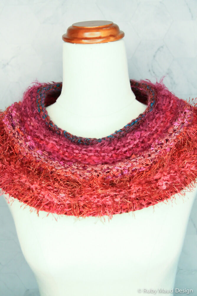 Autumn Rust Hand Knitted Cowl